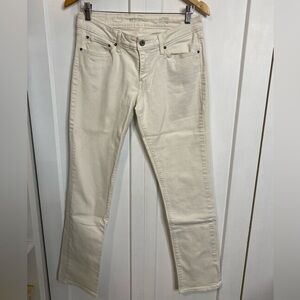 Levi's White Ivory Cream Denim Jeans - Modern Rise Straight - W29 L32